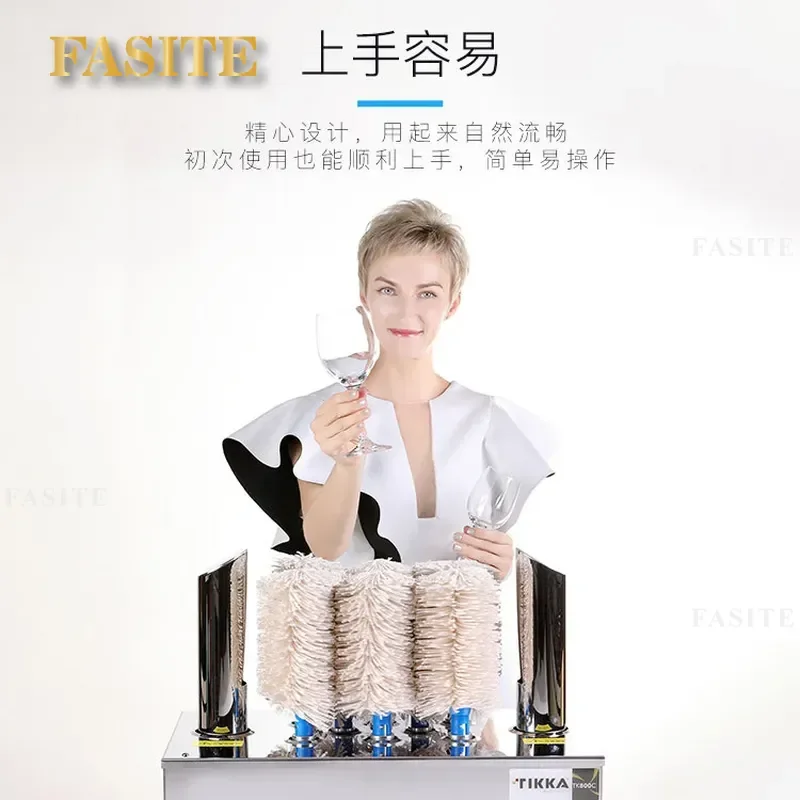For Cup Wiper Stainless Steel Commercial Glass Wine Cup Drying Disinfection Polishing Tool Bar Restaurant Kitchen Use