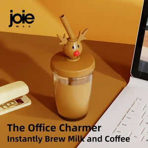 Joie Leite Mix Straw Cup hỗn hợp cốc sữa Cốc sữa của trẻ em Động vật đẹp Phim hoạt hình Nước cô gái Cup Ván nhựa Dòng nước uống 10 Cup sữa bán hàng chính - №10