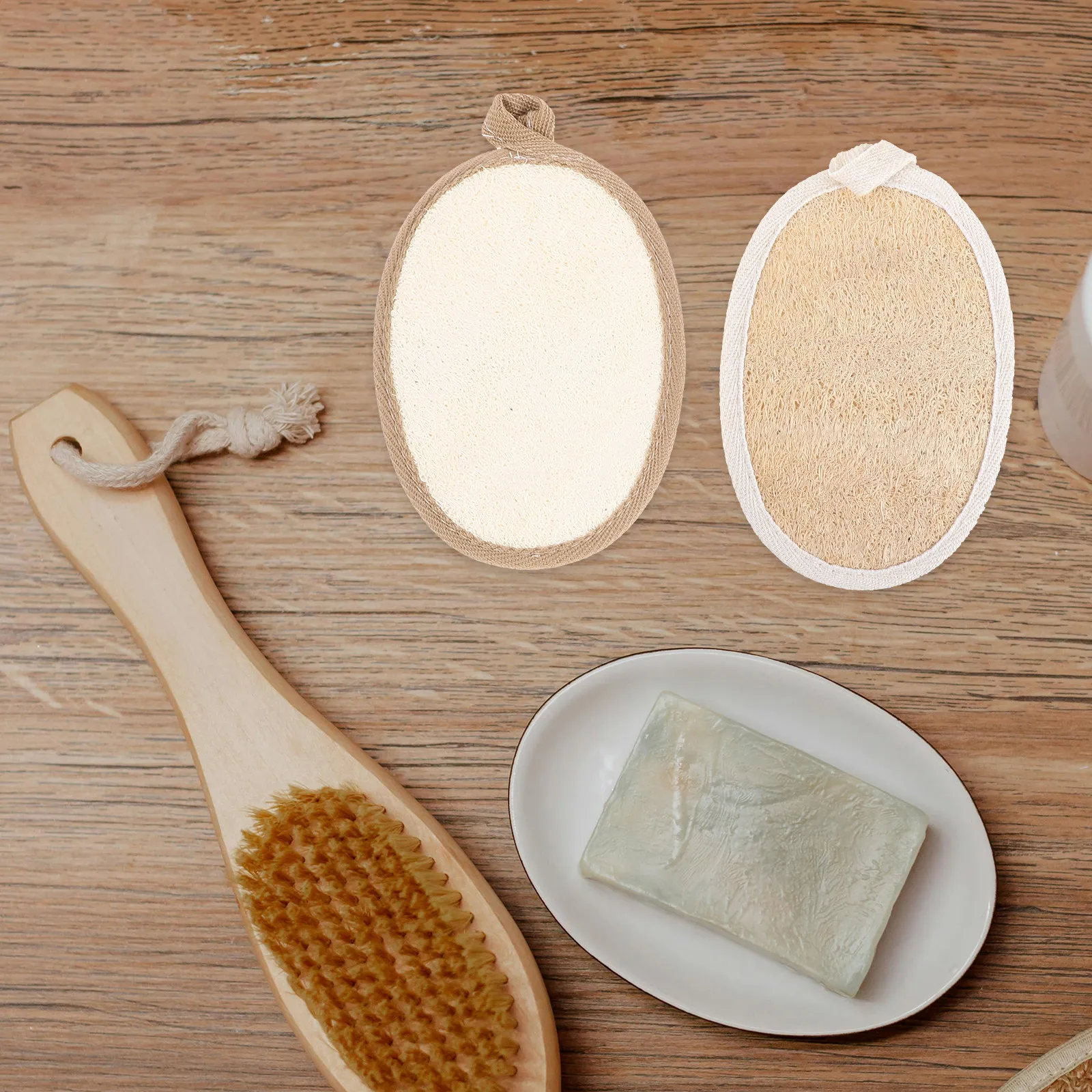 

Набор из 5 натуральных мочалок-губок для тела, отшелушивающих, для душа и ванны, для мужчин и женщин