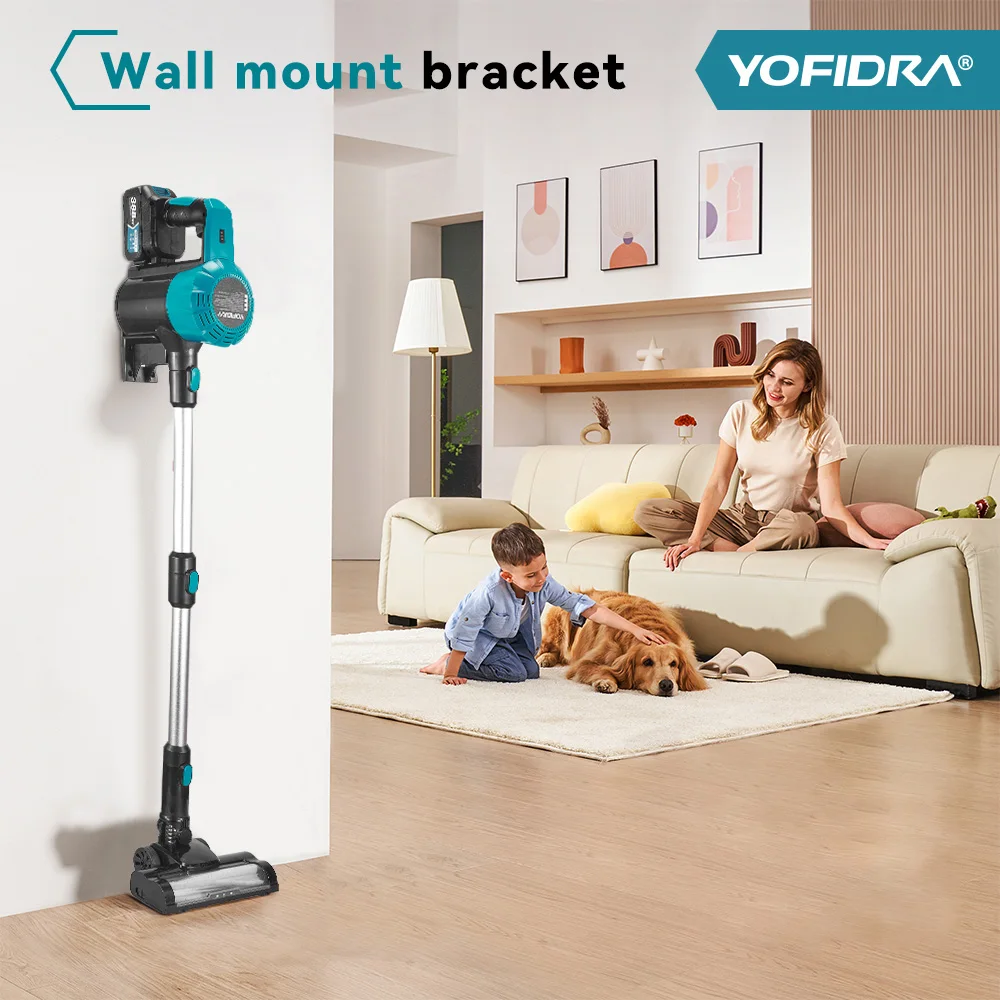 YOFIDRA 1.5L مكنسة كهربائية لاسلكية كفاءة قابلة للشحن الغبار الماسك تنظيف أدوات كهربائية لدبوس بطارية ماكيتا