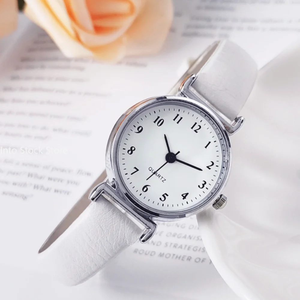 Reloj de cuarzo de marca de alta calidad Para Mujer, reloj informal con esfera pequeña, correa de cuero, pulsera Para Mujer