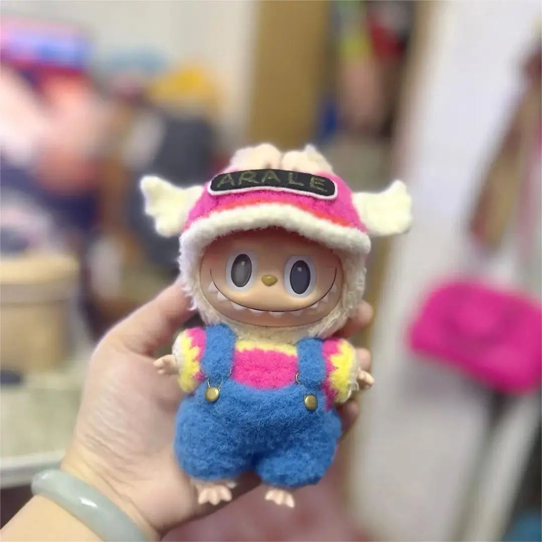 Hot High Quality Clothes for labubu Figure Fashion 17cm Only Clothes Little Clothes Color Match Hoodie Ornament Gifts No doll