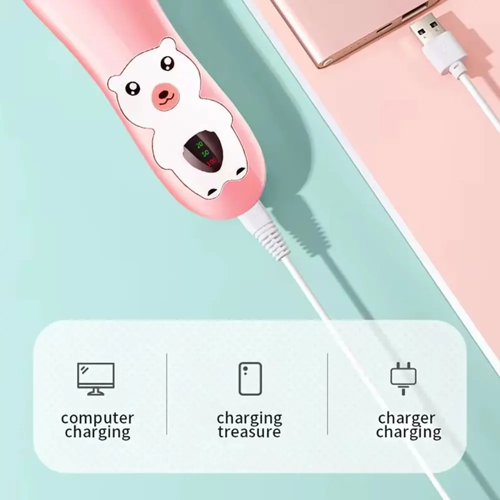 ماكينة تشذيب شعر الطفل الصامتة المحمولة بشاشة ديجيتال USB ماكينة قص الشعر الكهربائية للأطفال مقاومة للماء للعناية بالطفل