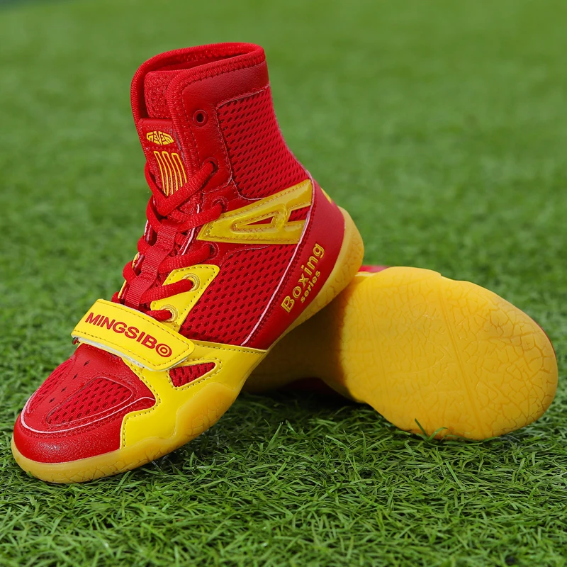 2024 Hot Sale Men Women Boxing Boots Competition Sport Gym Training Shoes Unisex Wrestling Shoes Couples Sports Shoe