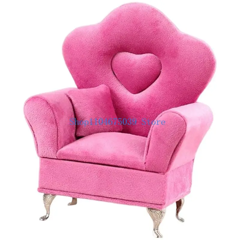 5asd أريكة على شكل منظم مجوهرات أنيق مخملي الملمس لديكورات المنزل واليومية #4