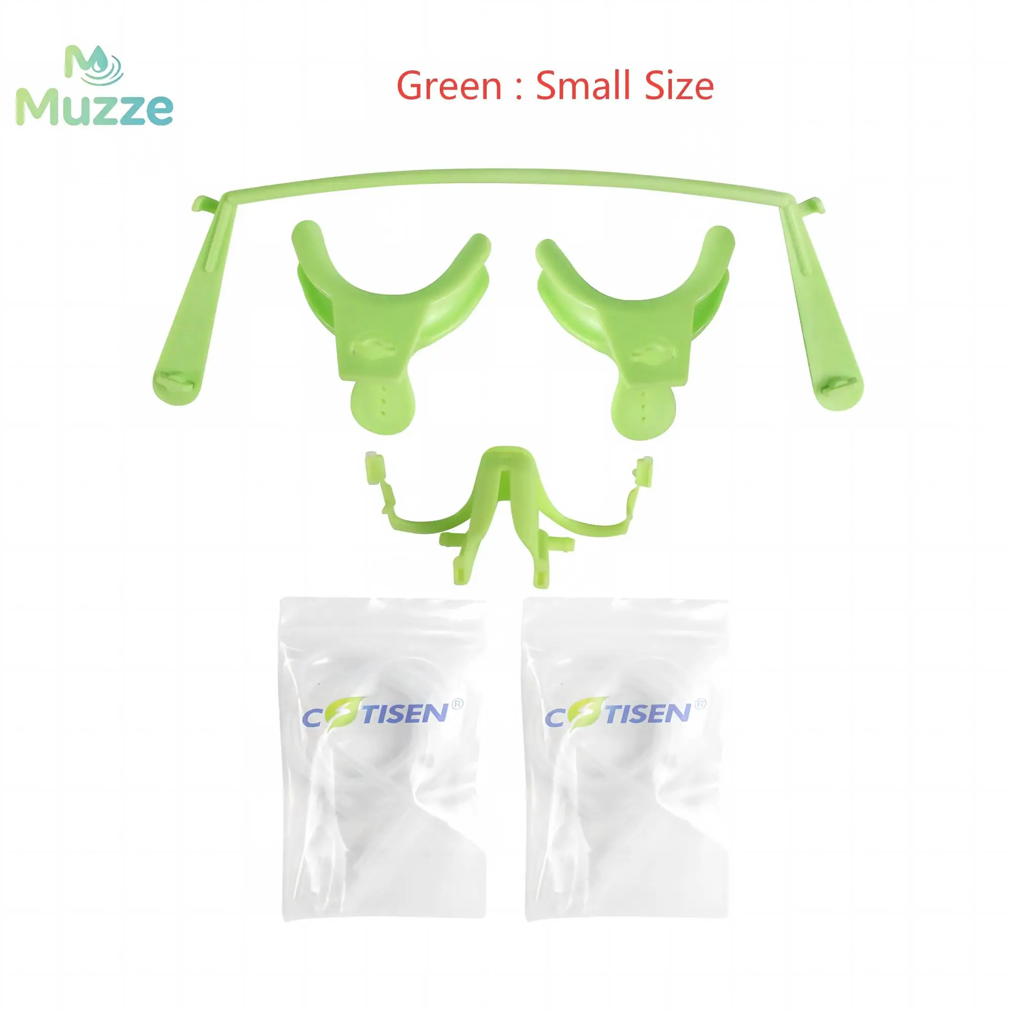 Dental Suction Mouth Opener with Tongue Guard,Intraoral Retractor,Large‑White/Small‑Green,1 Set/Box,Oral Therapy Dentistry Tools view 6