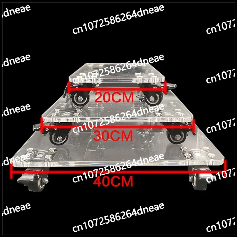 

Универсальный роликовый круглый прямоугольный подвижный утолщенный акриловый прозрачный поднос для цветочного горшка