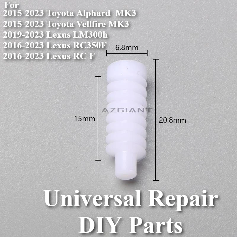 AZGIANT For Toyota Alphard Vellfire Lexus LM300h RC350F RC F Car Parts Side Rearview Fold Mirror Fold Motor Gear Worm Repair DIY