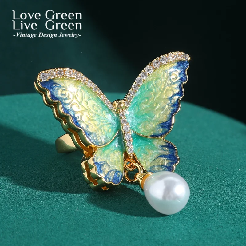 

Кольца с кристаллами и жемчугом 14 мм, винтажные женские стразы-бабочки, роскошные качественные ювелирные изделия, подарок на день матери, свадебные аксессуары