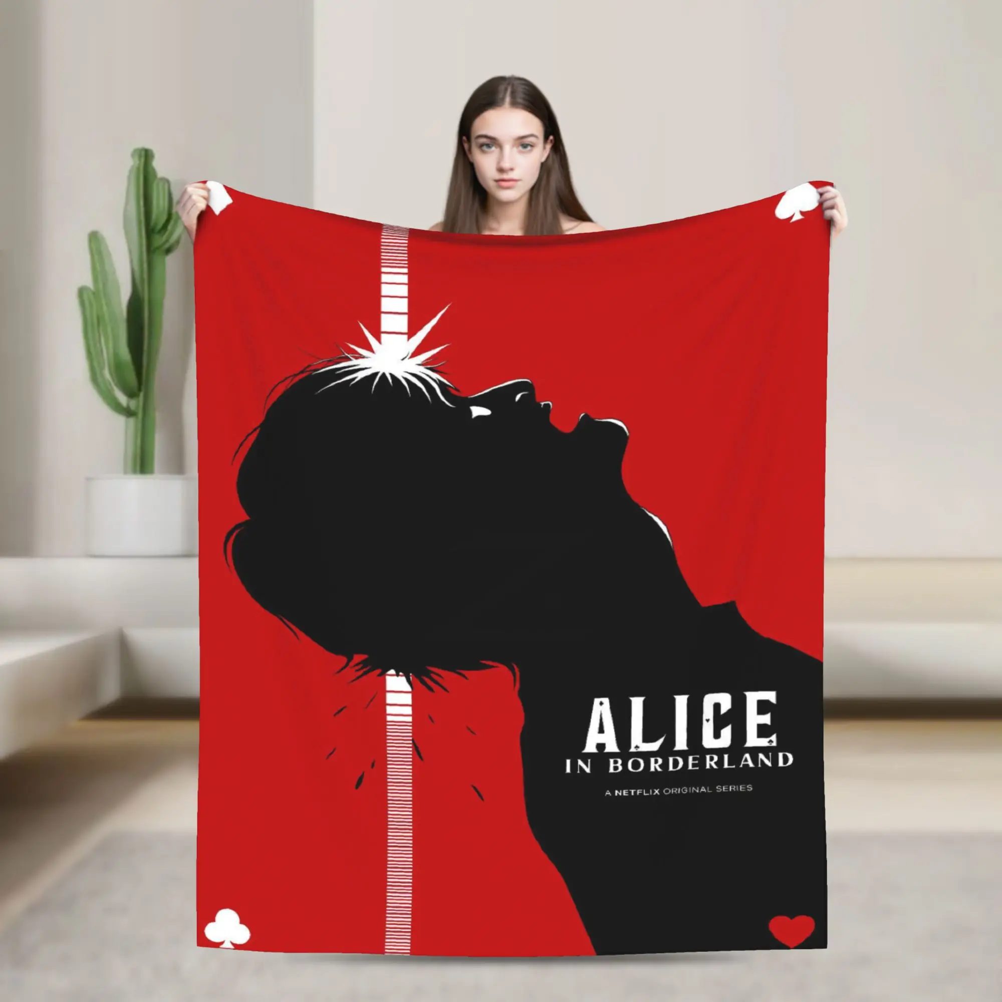 Alices in Borderland Drama Poster Blanket Quality Soft Warm  Throw Blanket Winter Child Outdoor Novelty Bedspread