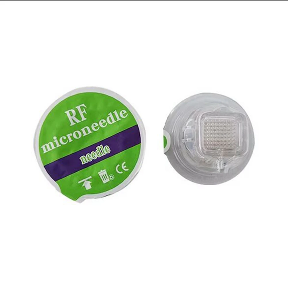 Green Disposable Insulated RF Microneedling Cartridge Gold Plated 10/25/64 Pins Nano For Fractional RF Accessory