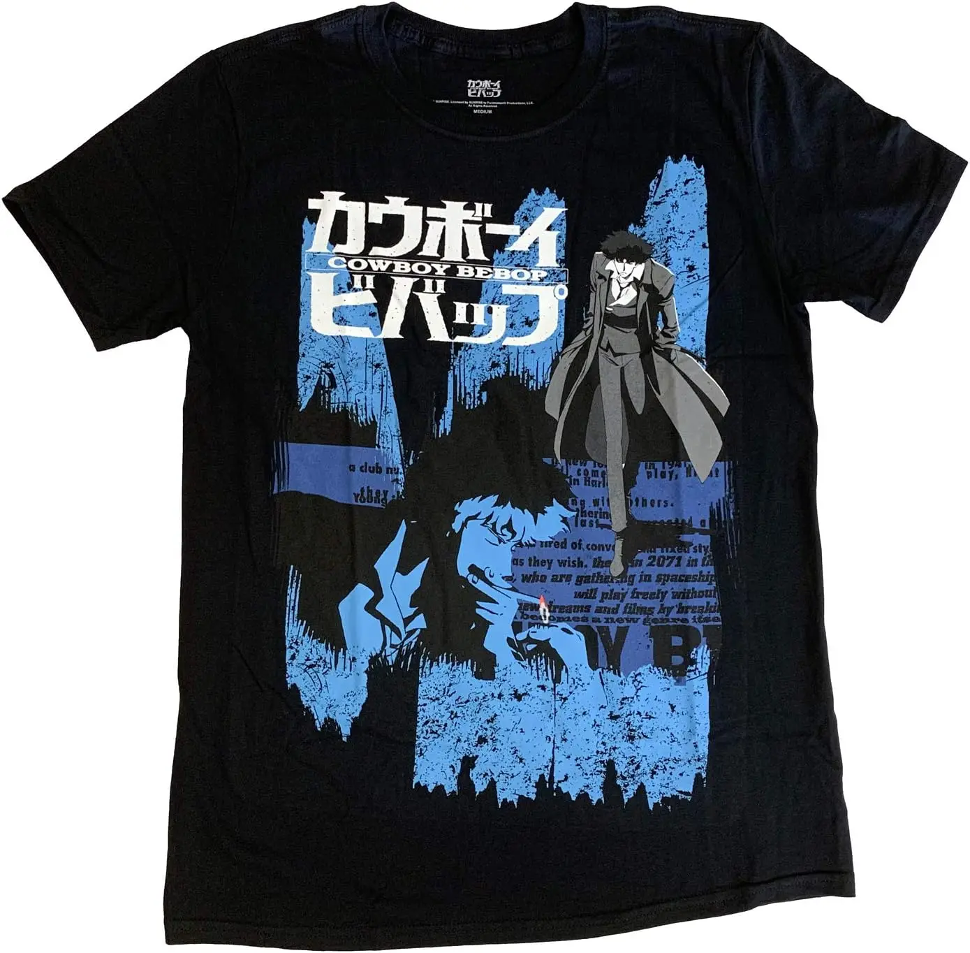 

Cowboy Bebop Spike Anime Opening Credits Officially Licensed Adult T-Shirt