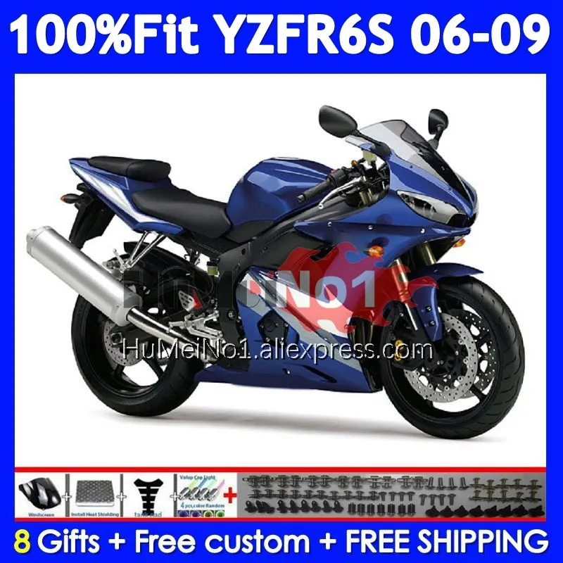 OEM Kit For YAMAHA YZF R6 S YZF R6S 06-09 362No.79 YZF-R6S YZFR6S 2006 2007 2008 2009 06 07 08 09 Injection Factory blue Fairing