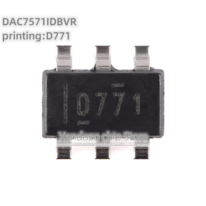 5pcs/lot DAC7571IDBVR printing D771 SOT-23-6 package Original genuine 12-digit analog-to-digital converter chip