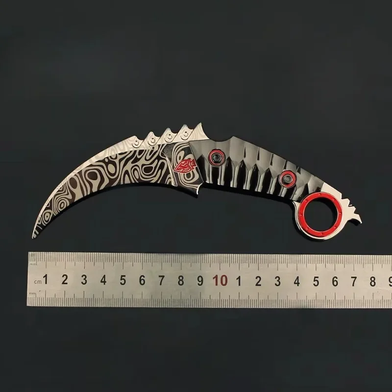 18cm nova arena jogo de fuga karambit último quarto lua garra faca arma modelo ornamentos coleção artesanato brinquedos presentes jogo crianças