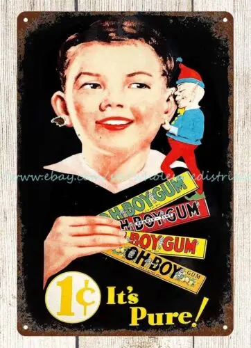 Goudey Gum OH BOY GUM metal tin sign southwestern home decor