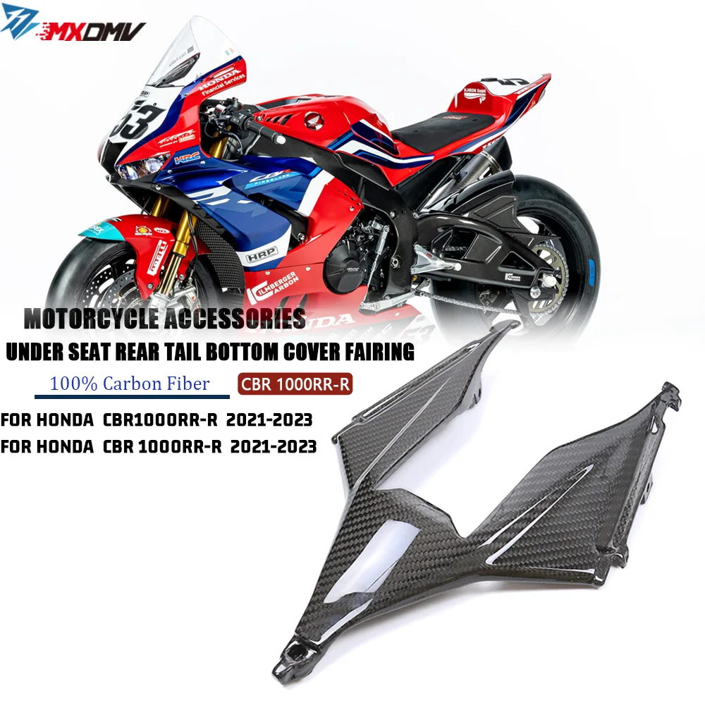 For Honda CBR1000RR-R CBR 1000RR-R 2021 -2023 3K Carbon Fiber Motorcycle Accessories Under Seat Rear Tail Bottom Cover Fairing