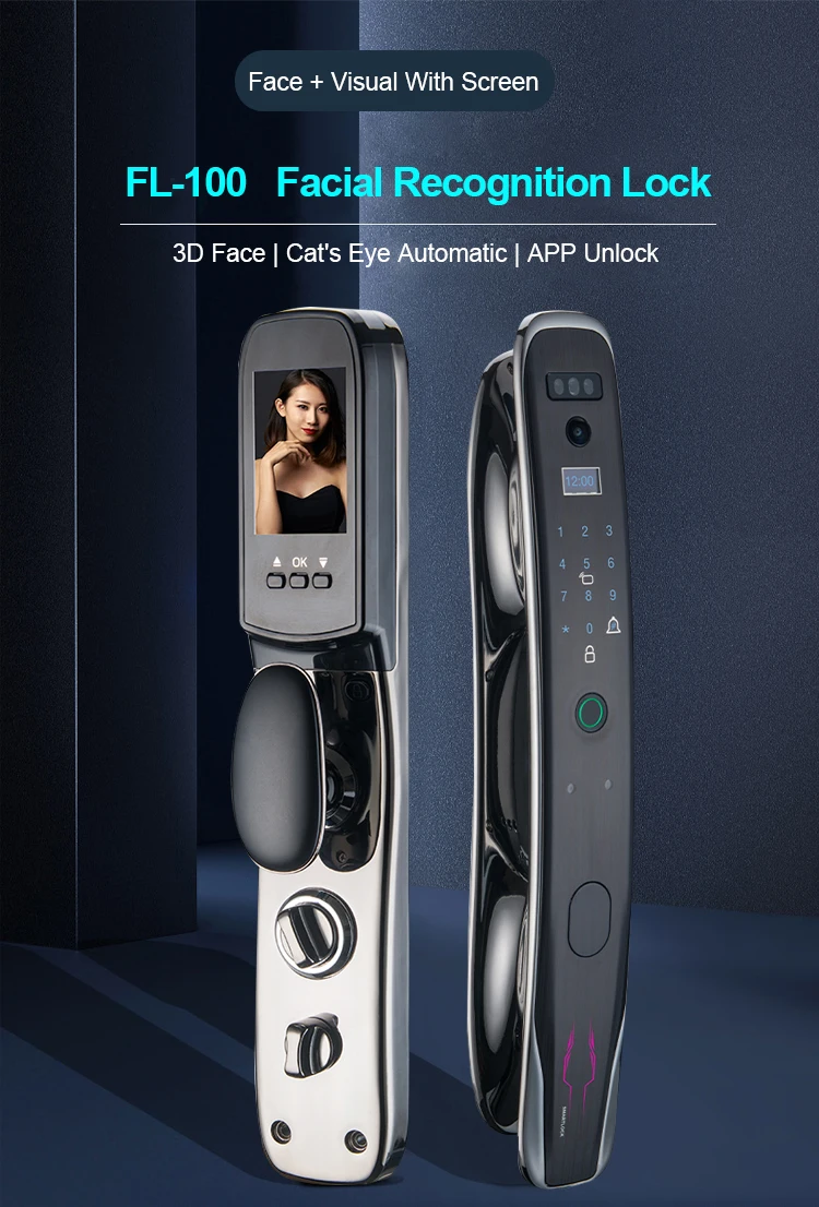 Scanmax FL-100 Facial Recognition Fingerprint Smart Door Lock