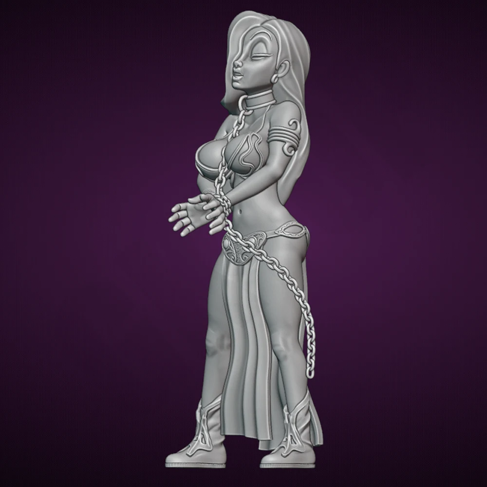 1/24 スケールベル美しいセクシーなスレーブジェシカ樹脂フィギュアモデルキット未組み立て未塗装 DIY グッズミニチュア趣味のおもちゃ