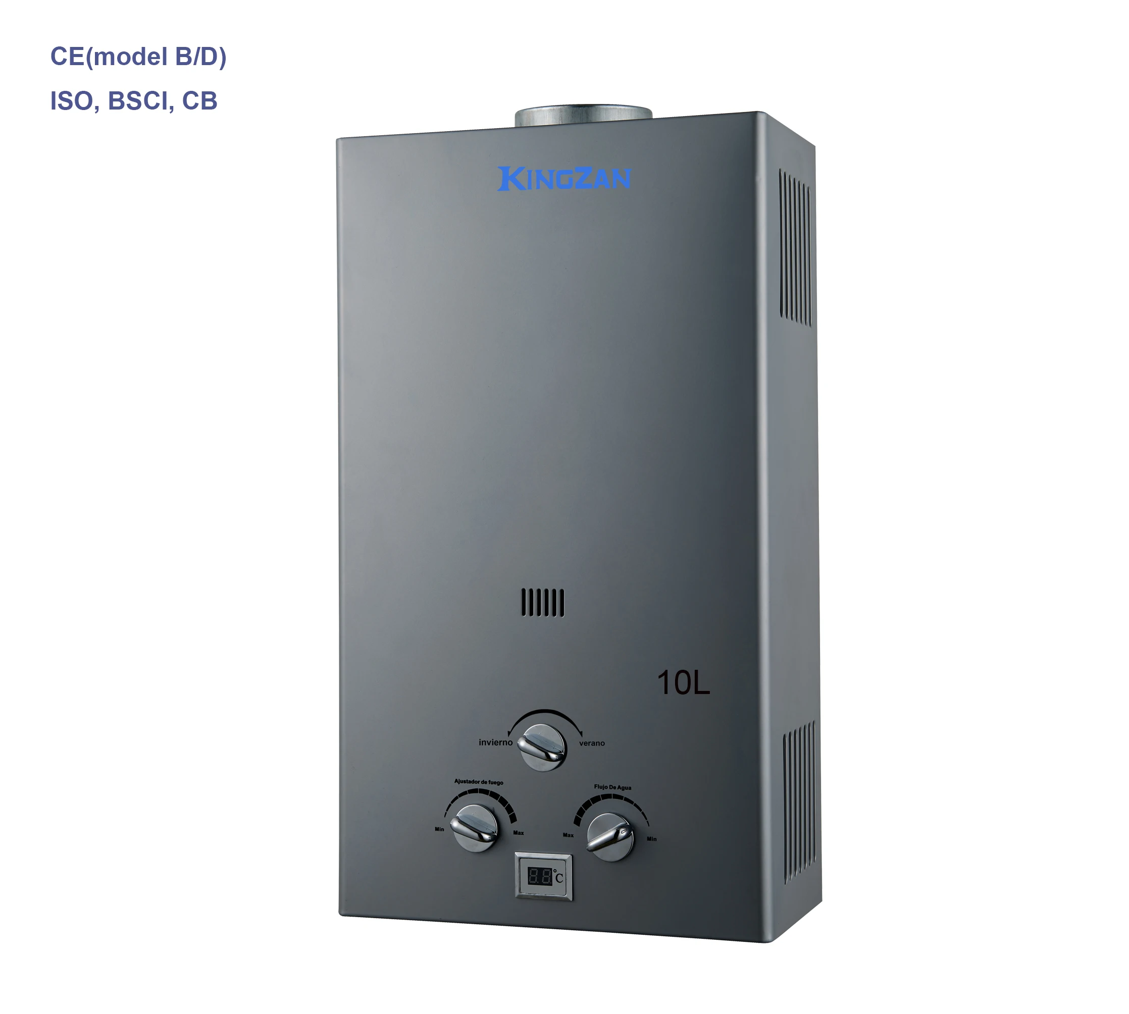 سخانات مياه كهربائية وغازية فورية معتمدة من CE لعام 2025 - نوع المداخن الخارجي النحاسي 6L/8L للاستحمام (توريد المصنع مباشرة) ​