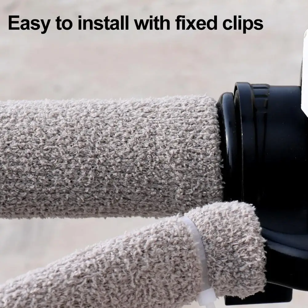 Cubierta para manillar de bicicleta y motocicleta, empuñadura de terciopelo de imitación, accesorios para manillar suave y cálido para invierno