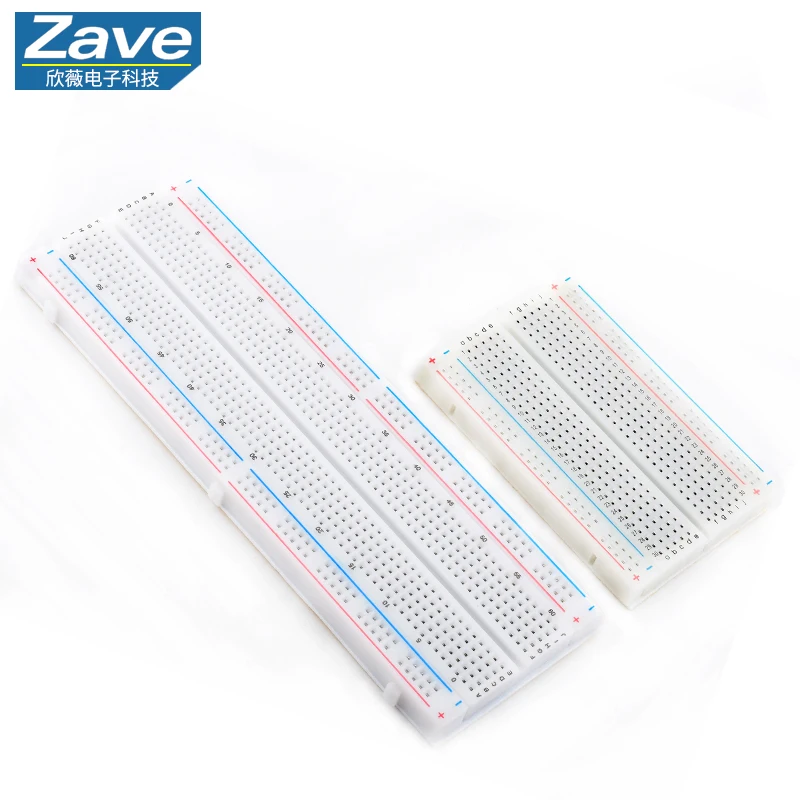 Placa de ensaio com 400 buracos/830 buracos, placa universal, placa de circuito pcb mb102, kit experimental diy