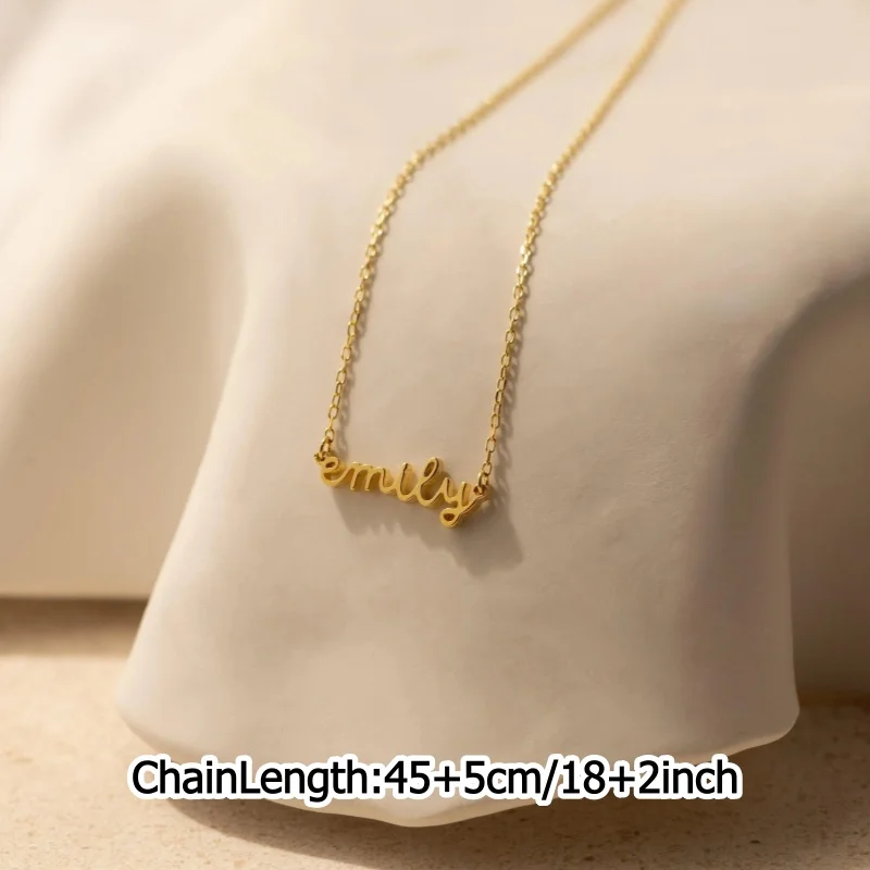 Custom Name Necklace for Women – Personalized Stainless Steel Pendant with Handwritten-Style Script – Exquisite, Stylish Jewelry
