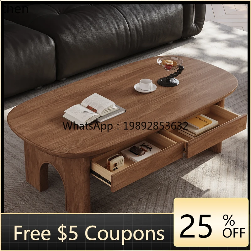 

living room home high-end coffee table small apartment medieval retro style storage tea table home decoration accessories