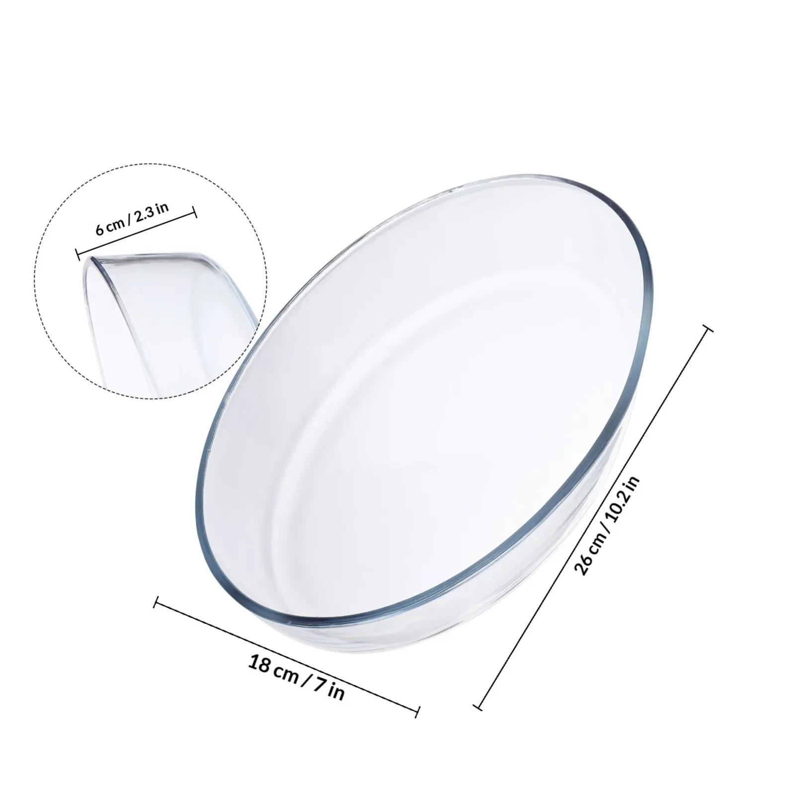 1Pcs Toughened Glass Baking Plate Heavy-Duty Wear-Resistant Bakeware Ideal for Oven Microwave Refrigerator Grill Pizza Pan Glass