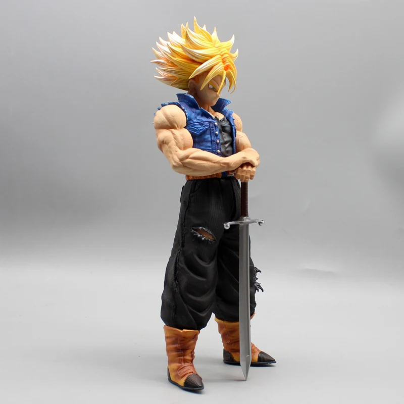 25Cm Dragon Ball Anime Figuur Grand Tranx Dragon Ball Standbeeld Tranks Handgemaakte Bureau Decoratie Speelgoed Verjaardagscadeau