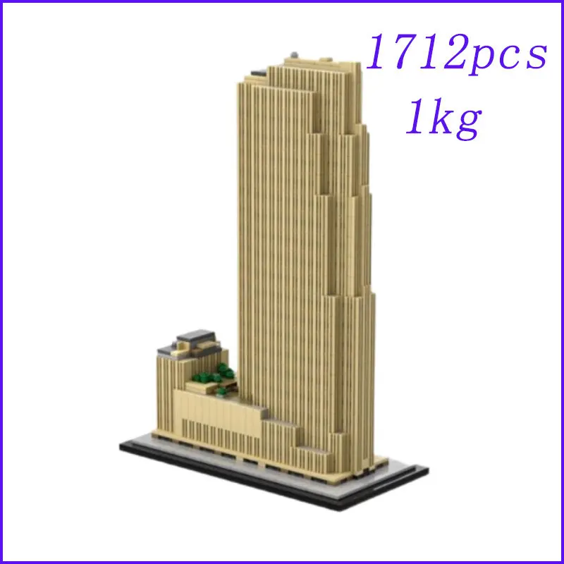 MOC-132936 (1712pcs) - Modern Architecture DIY Small Particle Assembly Building Blocks Educational Toy Model Gift Set/Ornament