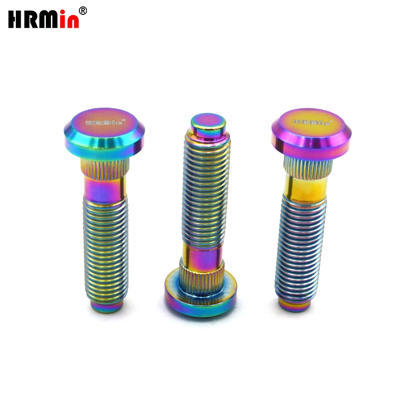 

HRMin Gr5 titanium wheel stud M12x1.25x55mm High quality for Nissan Subaru Suzuki Toyota86 etc