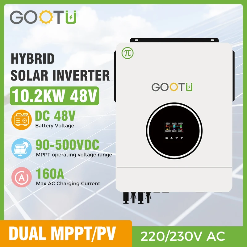 4.2KW 6.2KW Hybrid Solar Inverter On-Grid Off-Grid Pure Sine Wave 48V Dual Output with MPPT 120A Home Inverter Solar Charger