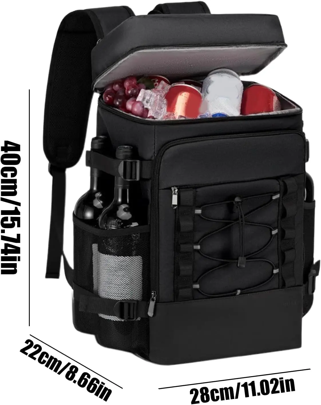 Immagine 5: Zaino Termico, Zaino Frigo Isolato Impermeabile per Uomo e Donna, Borsa Termica Portatile a 2 Scomparti