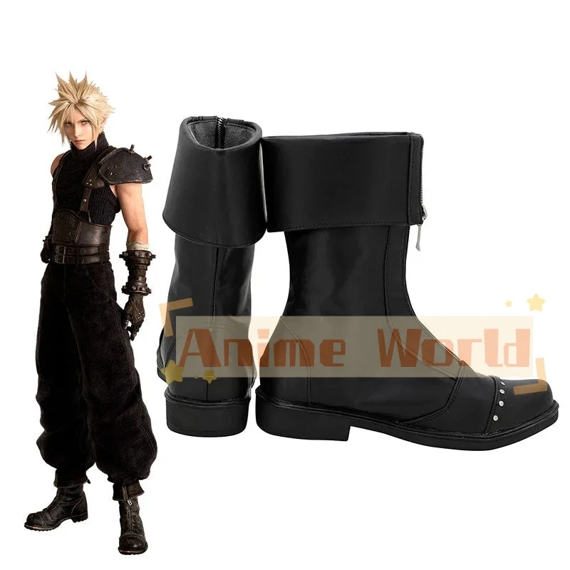 Final Fantasy VII Remake FF7 Cloud Strife Schwarze Cosplay-Schuhe
