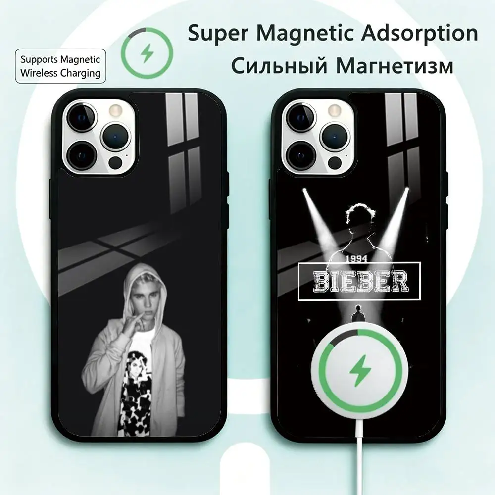 

Singer J-Justin B-Bieber Phone Case For iPhone17,16,15,14,13,12,11 Plus,Pro Magnetic Supports Magnetic Wireless Charging