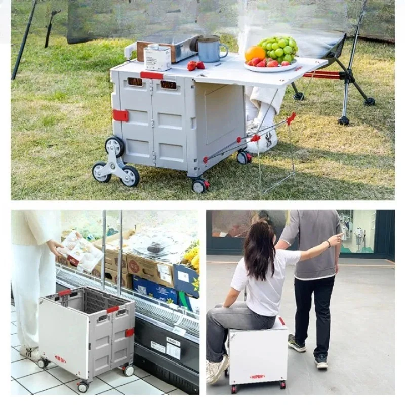 

Outdoor camping cart Supermarket shopping trolley Folding shopping