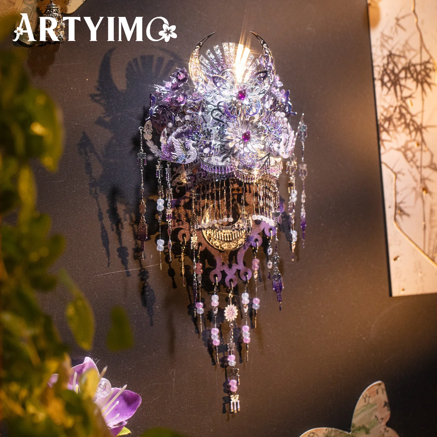 ARTYIMO Miaodie Silver Crown Fridge Magnet 3D Metal Puzzle DIY Assembly Kit, головоломка, украшение для стола, на Рождество и Хэллоуин