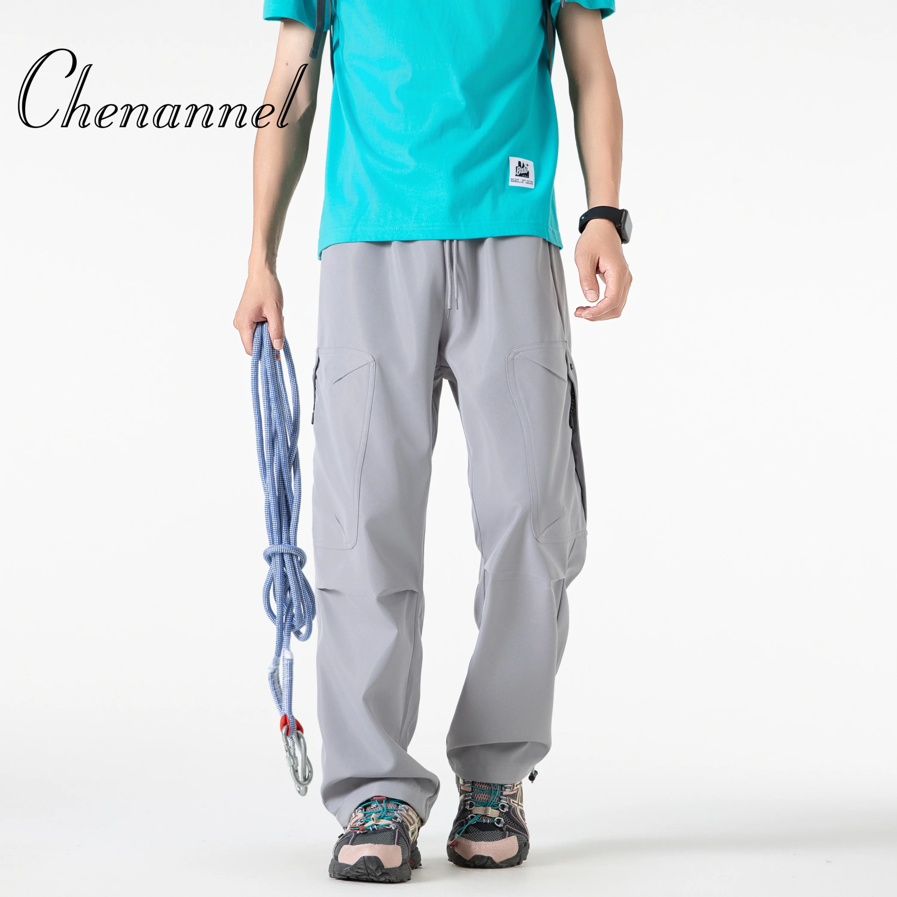 

American color-blocking paratrooper charge pants men's autumn three-proof workwear pants straight-leg loose casual long pants