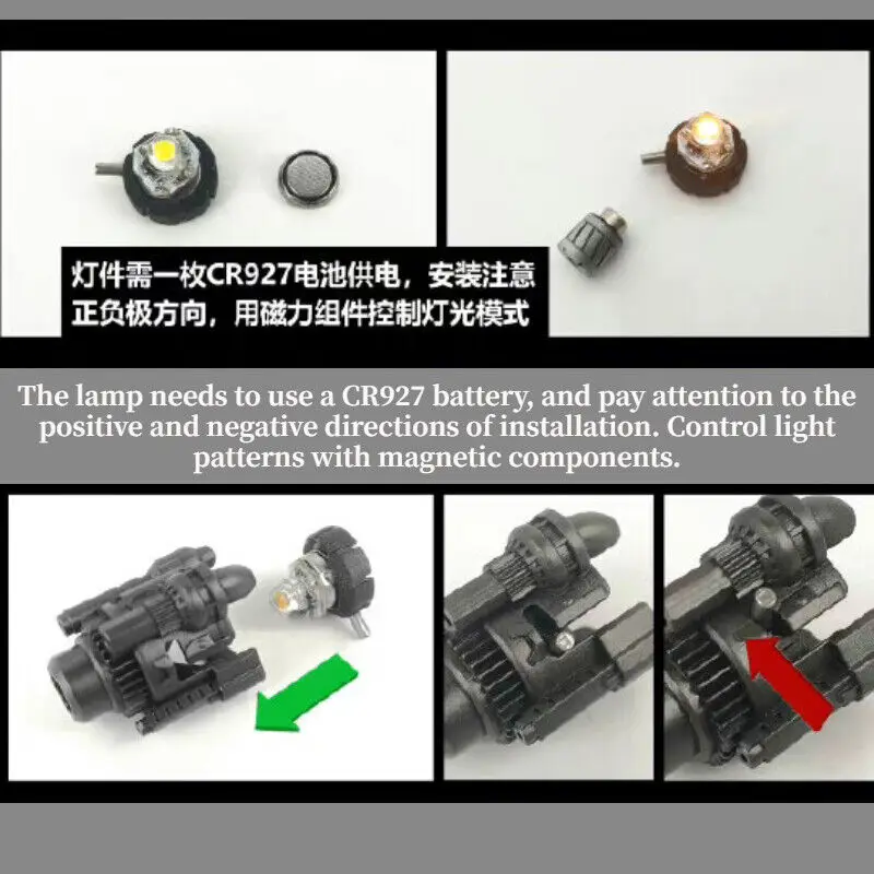 Shockwave Lab SL-155 LED Blaster Weapon Kit For Transformation MPM3 BEE Hand Cannon Action Figure Accessories