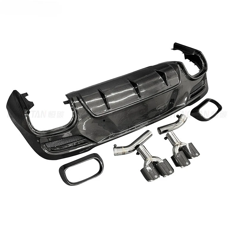 

Suitable for Mercedes-Benz GLE63 GLE350 coupe carbon fiber modified LD rear lip tail throat rear bumper lower lip