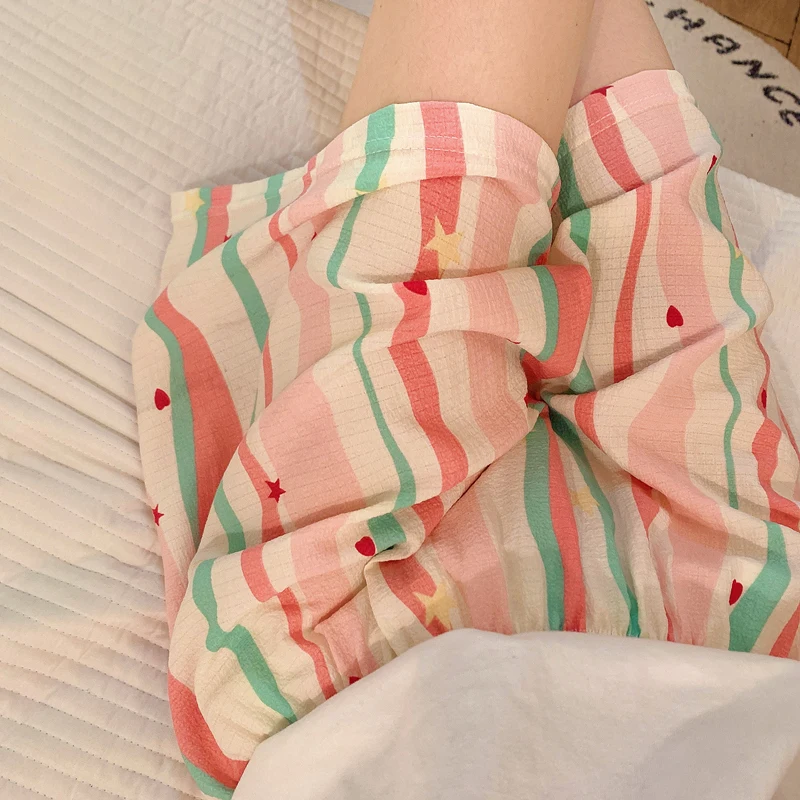 

Women's Casual Cute Shorts Summer Comfortable Soft Fashion Shorts Loose Home Clothes Women Wide Leg Thin Shorts Loungewear