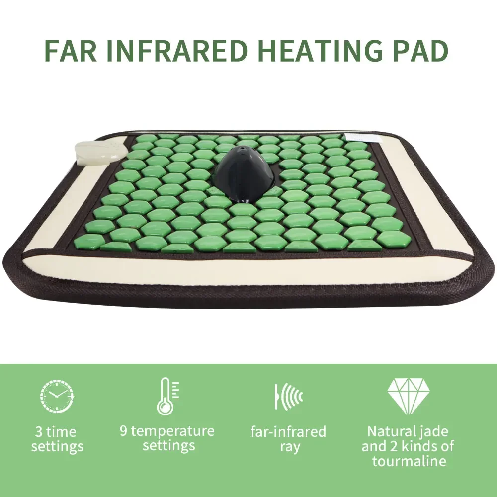 وسادة تدليك لتدفئة عضلات أرضية الحوض، حجر الجرمانيوم الطبيعي، علاج حراري بالأشعة تحت الحمراء، استرخاء العضلات العميقة #3