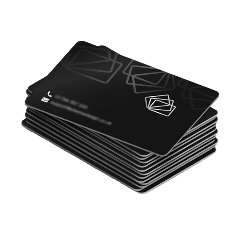 

20 0.Zhang.Custom.Custom Personalized Printed Blank Cardboard NFC Business Cards Black Matte Finishing PVC Ntag213 215 216 RF