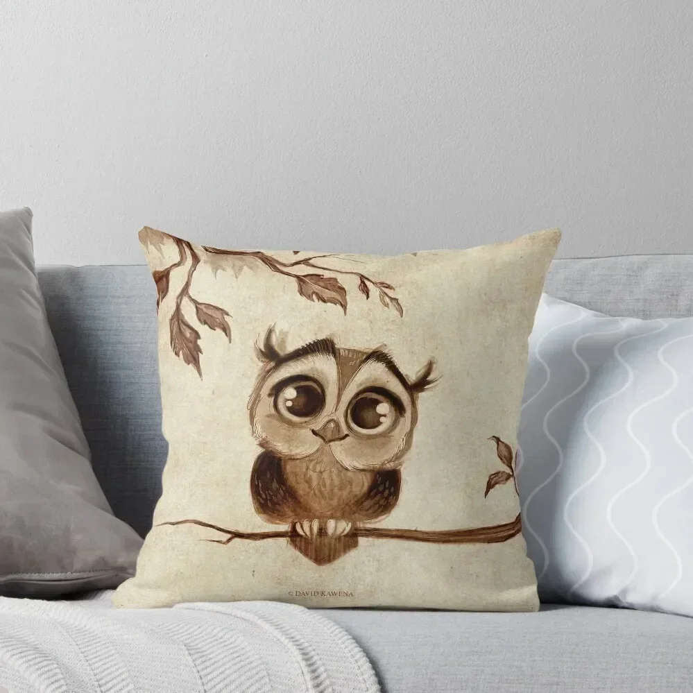 Doodles by David Kawena - Owl Throw Pillow Pillow Cases Decorative Decorative Cover For Living Room pillow