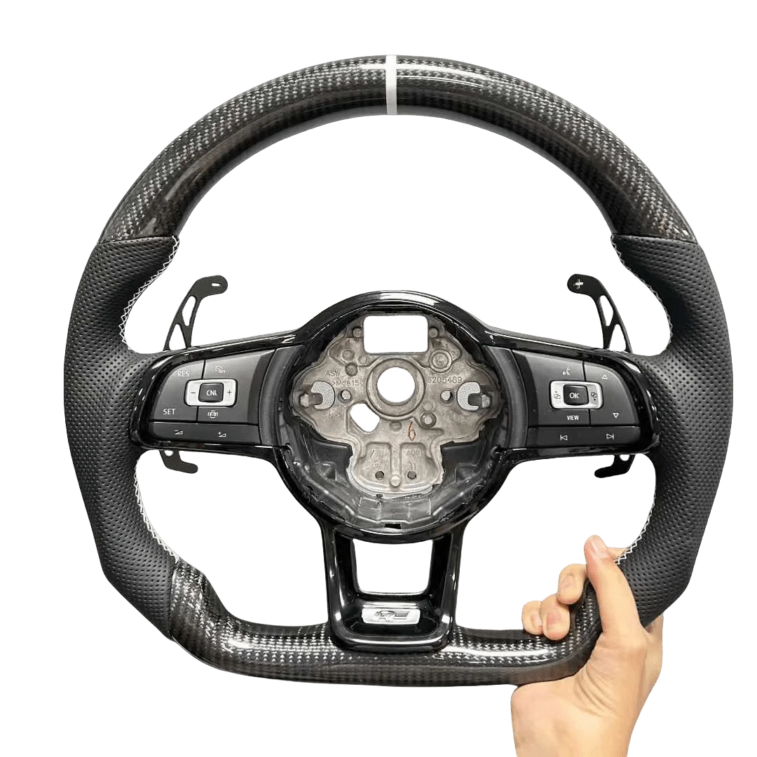 

Forged LED Carbon Fiber Leather Sport Steering Wheel For Golf 6 7 7.5 8 GTI R MK5 MK6 MK7 MK8 Polo Passat Tiguan Scirocco