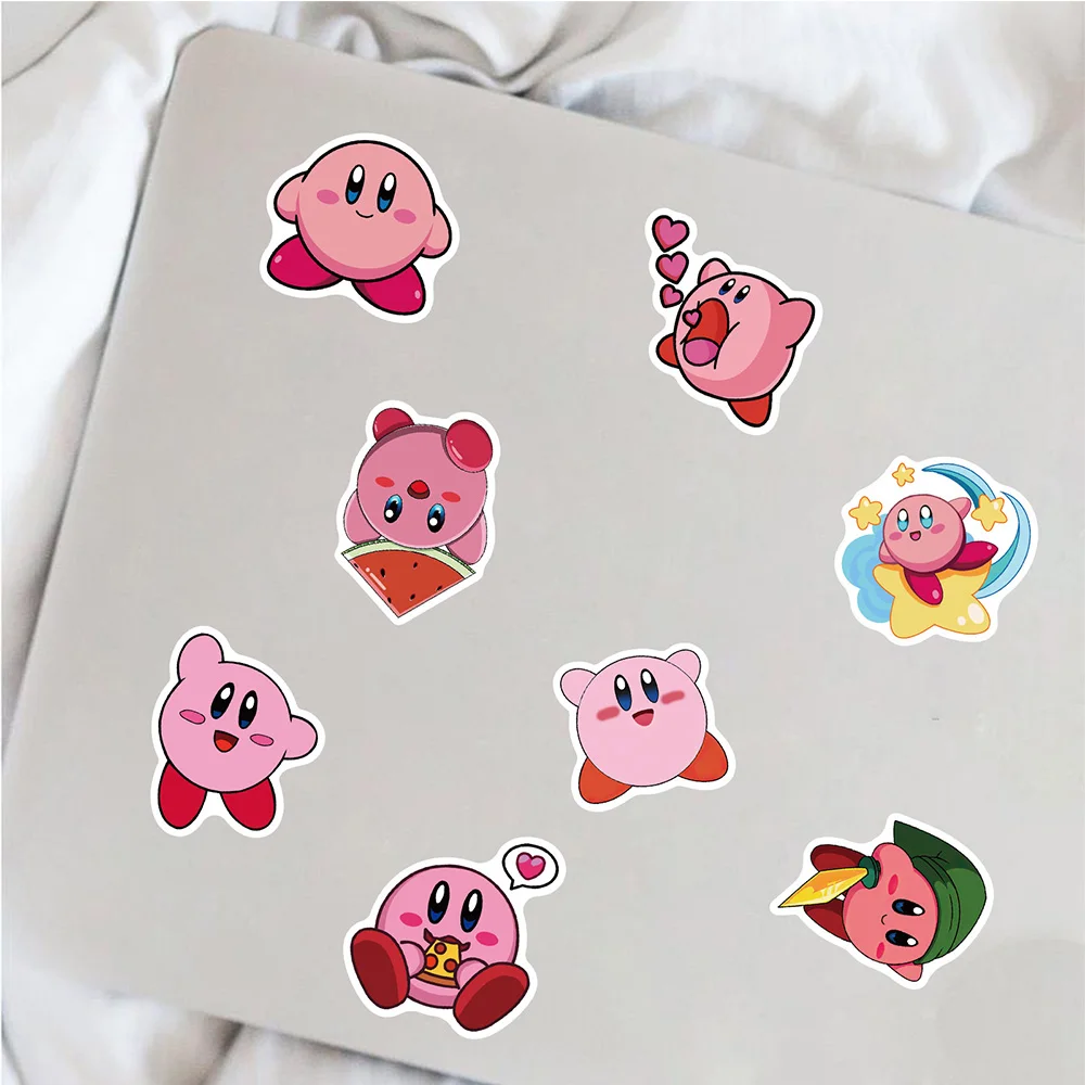 10/30/50PCS Cute Kirby Anime Sticker Guitar Skateboard DIY Waterproof Phone Case Kawaii Laptop Sticker Kawai Stickers Packs