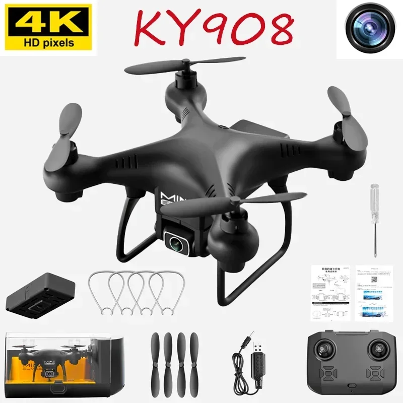 

KY908 Mini Drone 4K HD Camera WiFi FPV Altitude Hold One-Key Return 360° Rolling RC Helicopter Kid Toy GIft