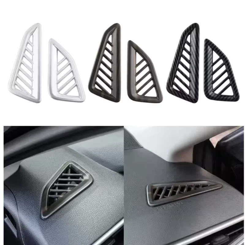 Air Conditioning Vent Outlet Cover Trim Sticker For Toyota Corolla Cross XG10 2022-2024 Hybrid LHD Carbon Fiber Car Accessories