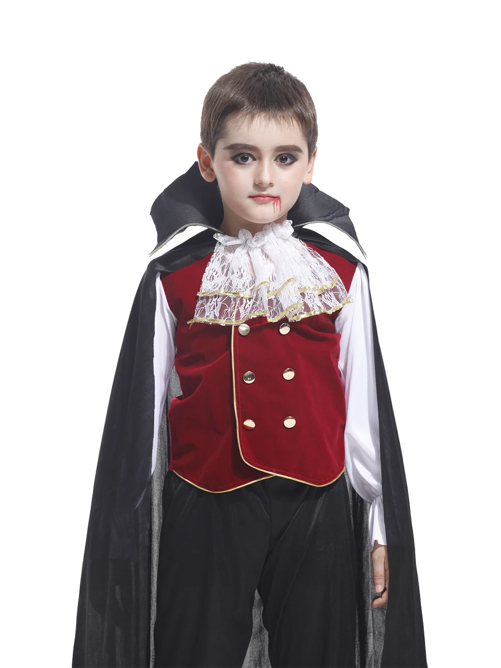 Umorden Carnival Party Halloween Kids Children Count Dracula Gothic Vampire Costume Fantasia Prince Vampire Cosplay for Boy Boys